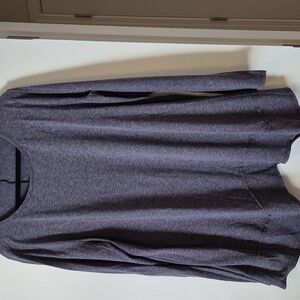 Easel Charcoal Blue Sharkbite Tunic – 3X – Flowy Boho Style